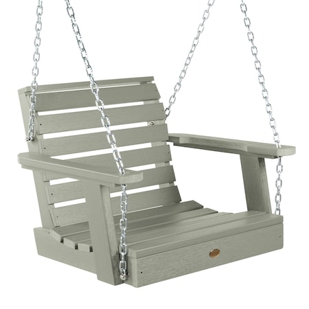 Highwood Usa Weatherly Single Seat Swing Outdoor Furniture for Patio, Backyard, Garden AD-PORW3-EUC